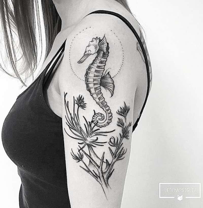Seahorse Tattoo by Leo Marsiglia