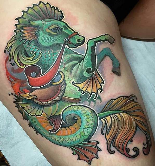 Seahorse Tattoo by Matt Stebly