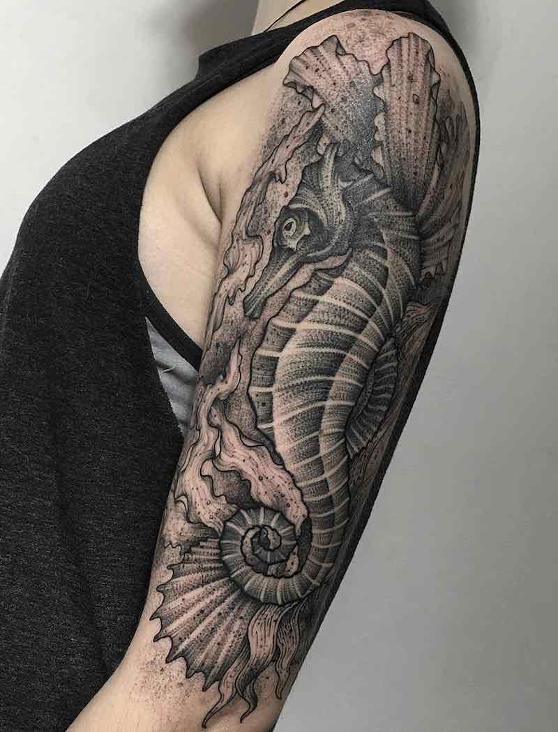 Seahorse Tattoo by Parvicx