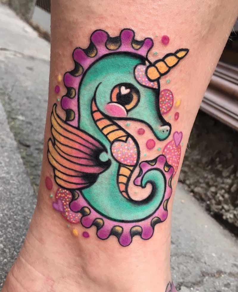 Seahorse Tattoo by Pomme