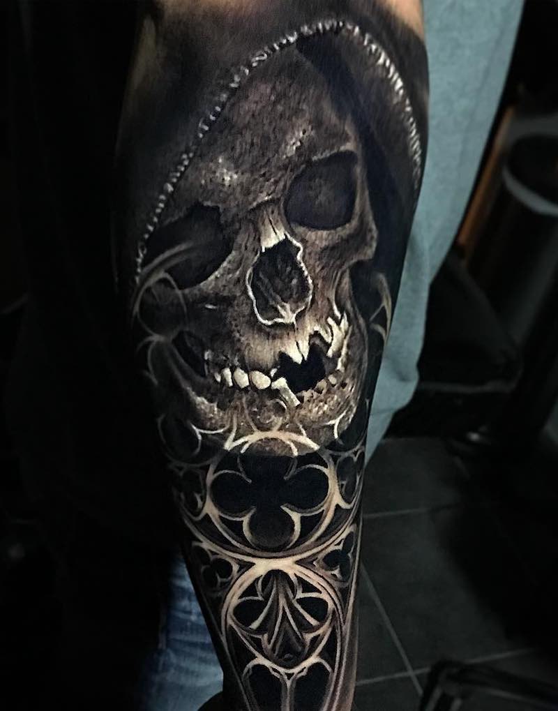 Skull Tattoo by Jacob Sheffield