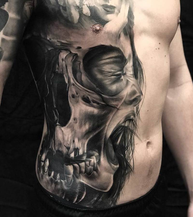 Skull Tattoo by Joey Boon