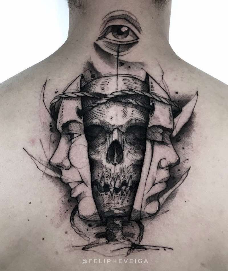 Skull Tattoos by Feliphe Veiga
