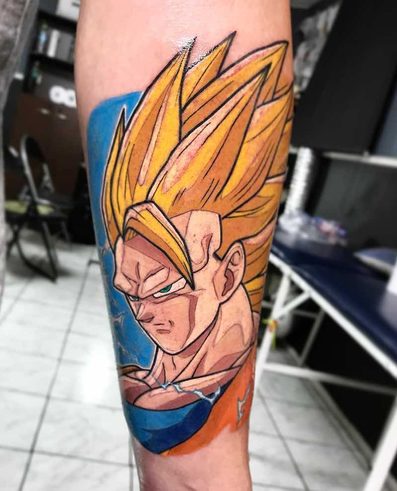 Super Saiyan Goku Tattoo by Negative Tattoo