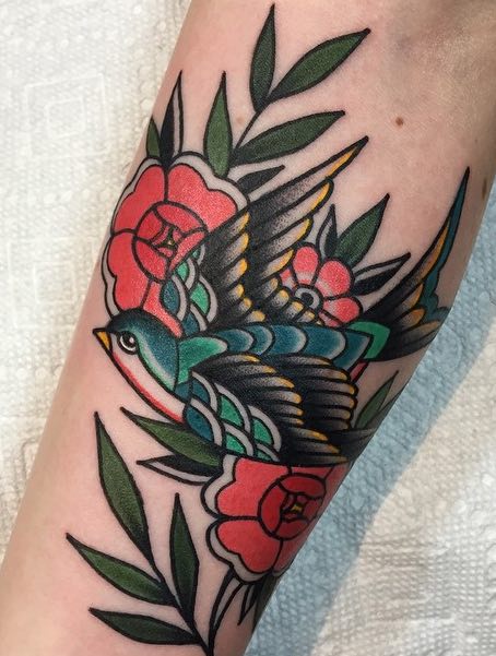 Swallow Tattoo by Becca Genne Bacon