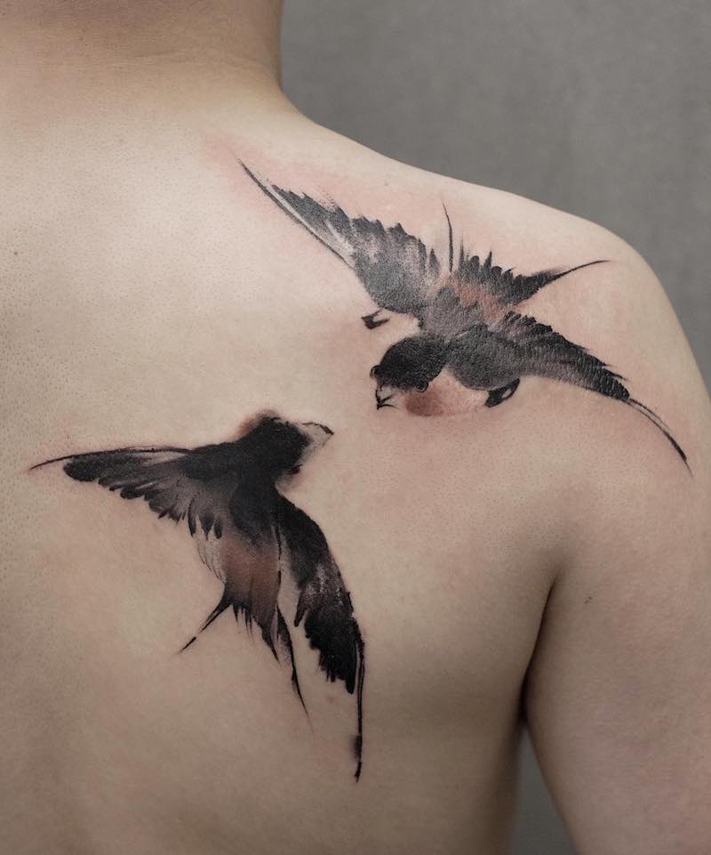 Swallow Tattoo by Chen Jie