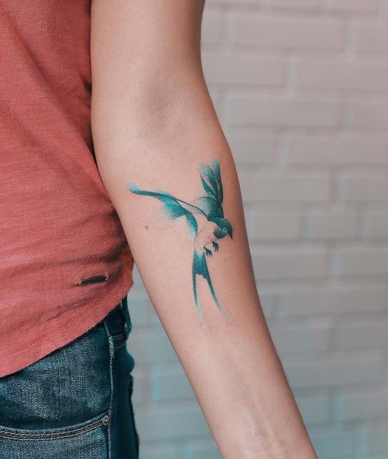 Swallow Tattoo by Evgeny Mel