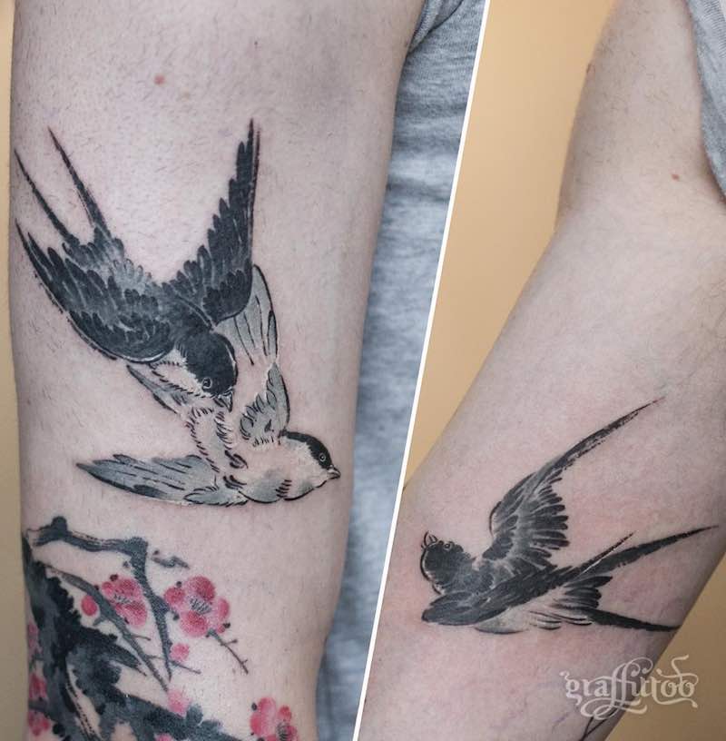 Swallow Tattoo by Graffittoo