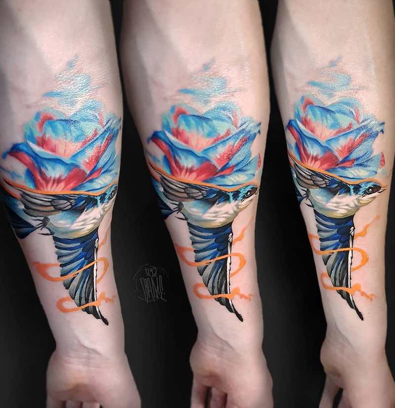 Swallow Tattoo by Ilya Frame