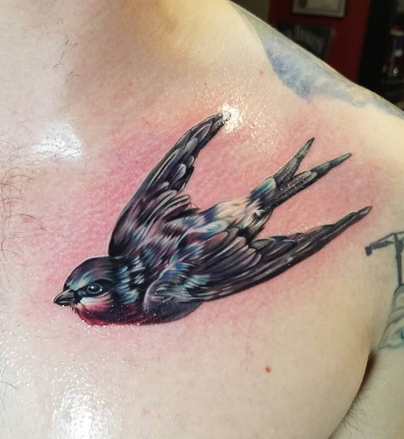 Swallow Tattoo by Justin Buduo