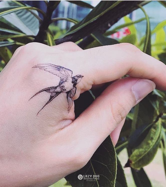 Swallow Tattoo by Lazy Duo Ink