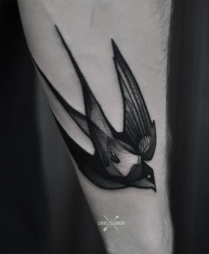 Swallow Tattoo by Lukas Zglenicki