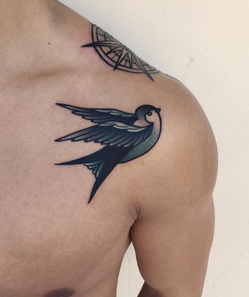 Swallow Tattoo by Mico Tattoo