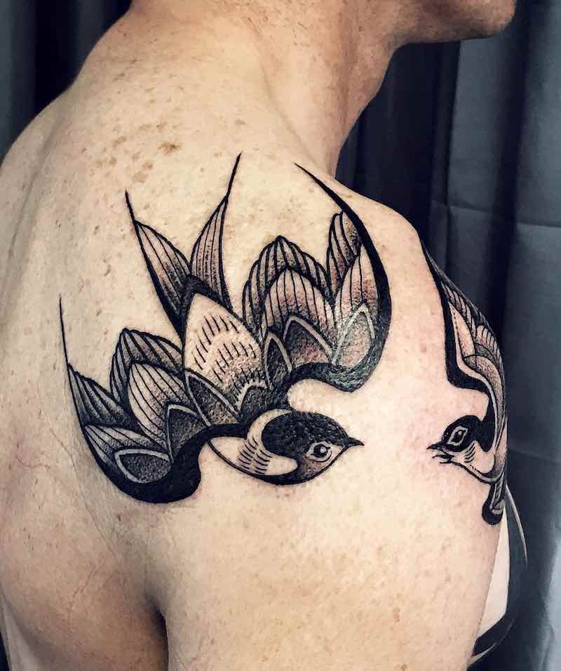 Swallow Tattoo by Sasha Kiseleva