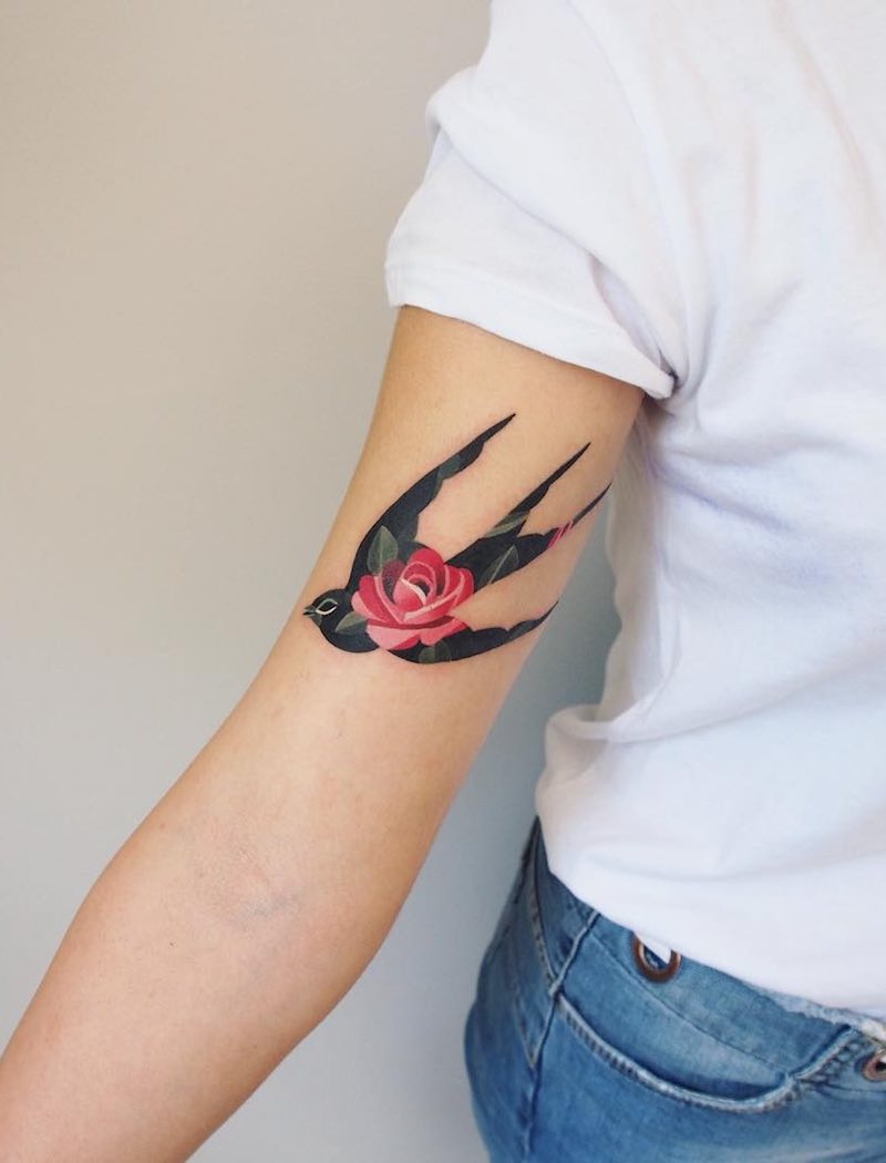 Swallow Tattoo by Sasha Unisex