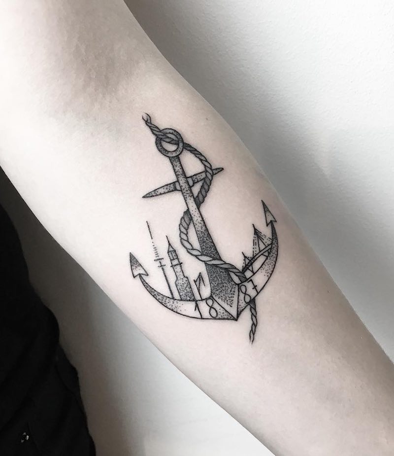 Anchor Tattoo by María Fernández