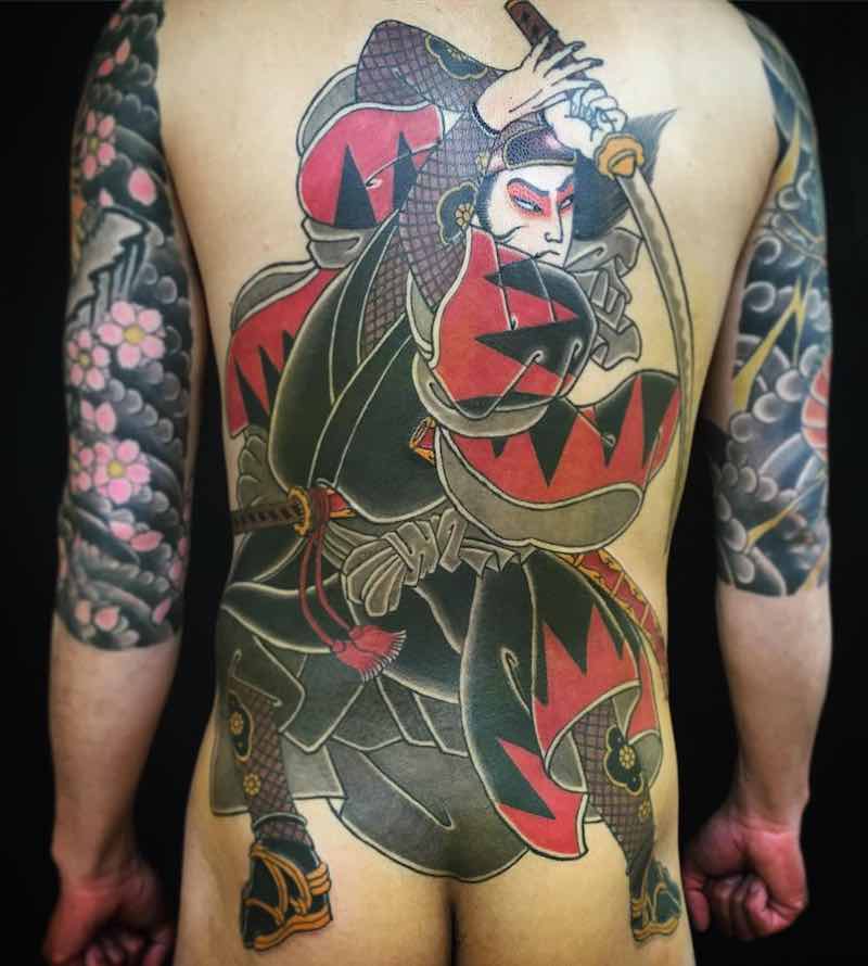 Back Japanese Tattoo by Horitsubaki