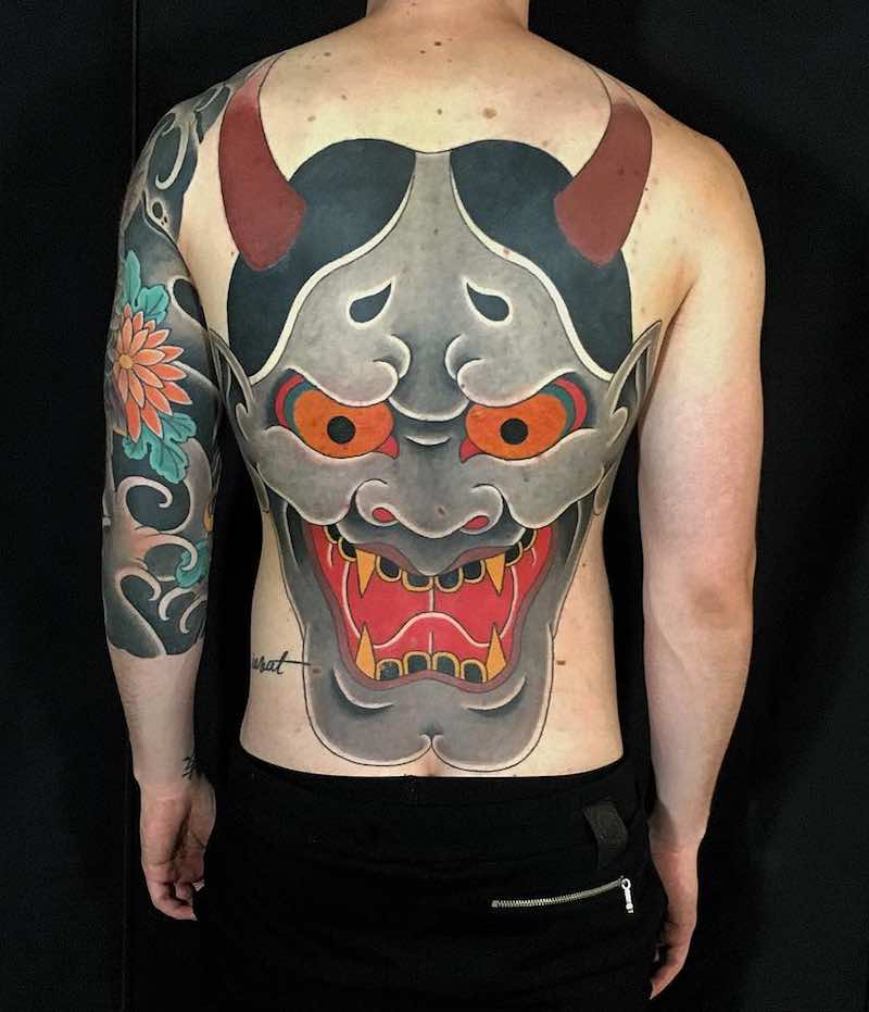 Back Oni Japanese Tattoo by Hugo HAB