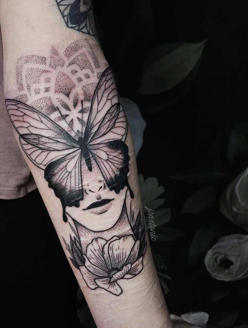 Butterfly Tattoo by Jen Tonic