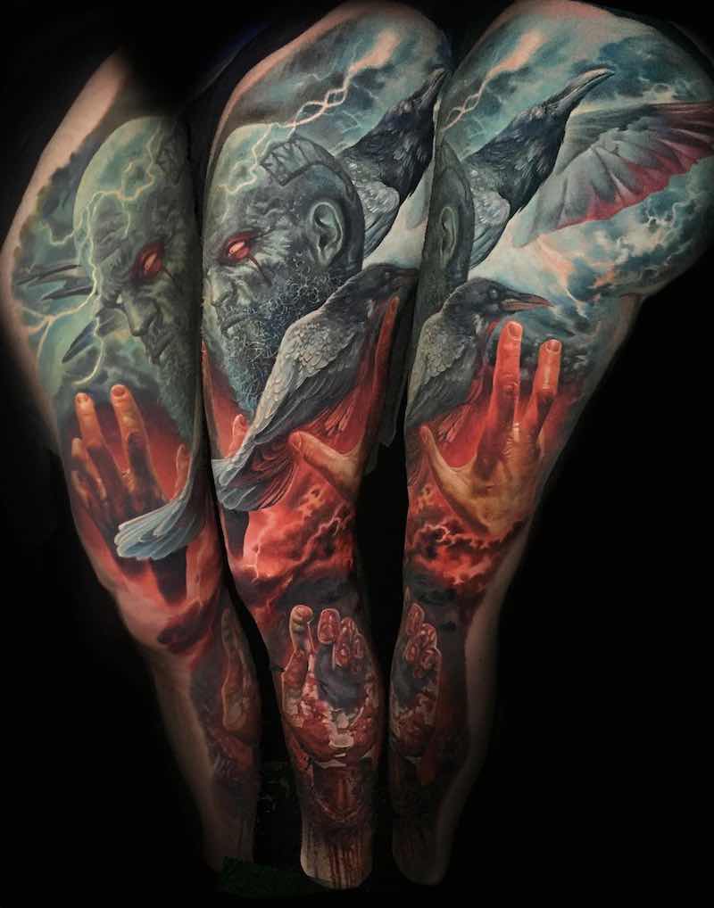 Color Tattoo Sleeve by Boris Tattoo