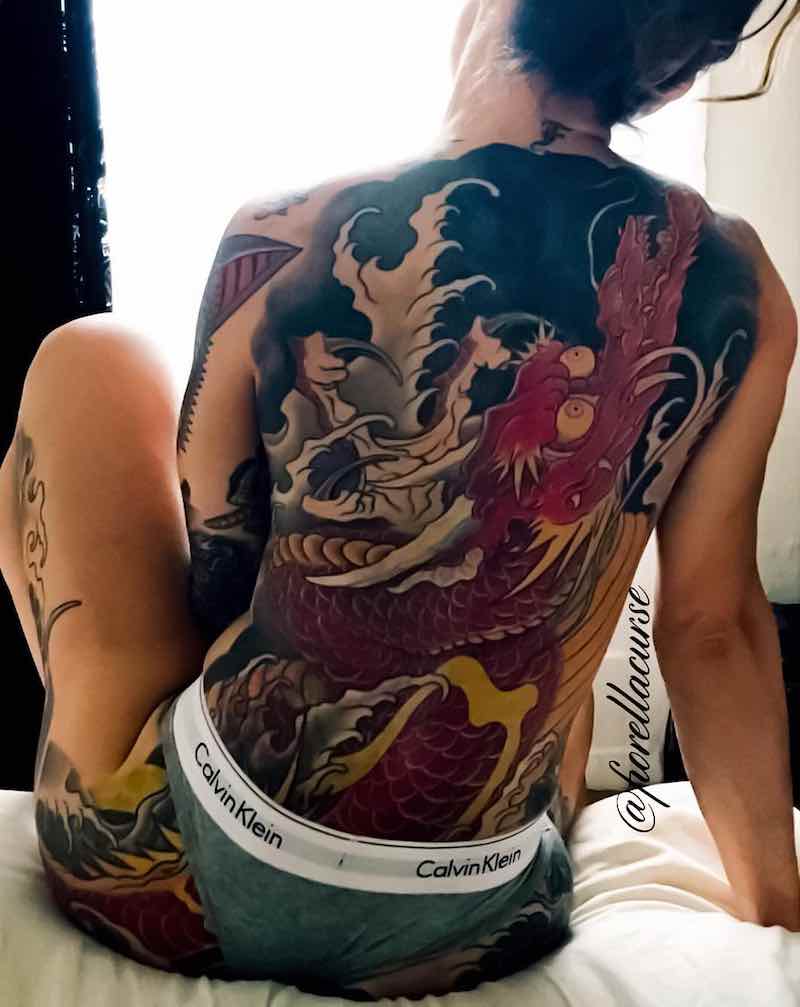 Dragon Back Tattoo by Andre Malcolm
