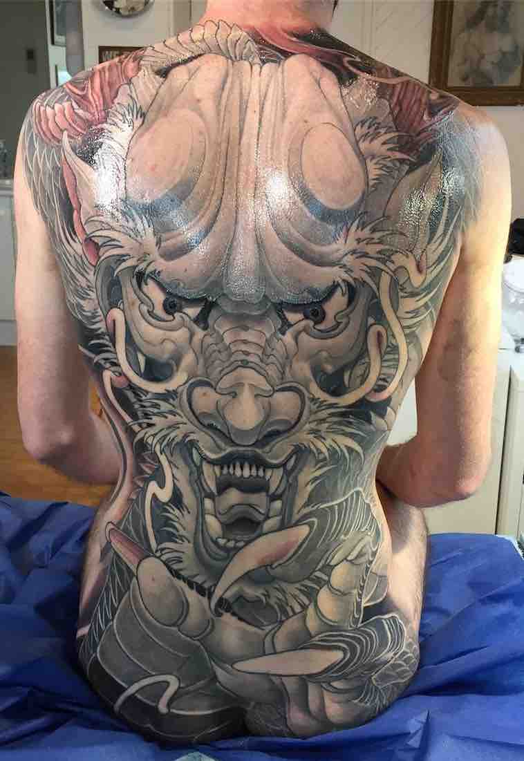 Dragon Back Tattoo by Henrik Grysbjerg