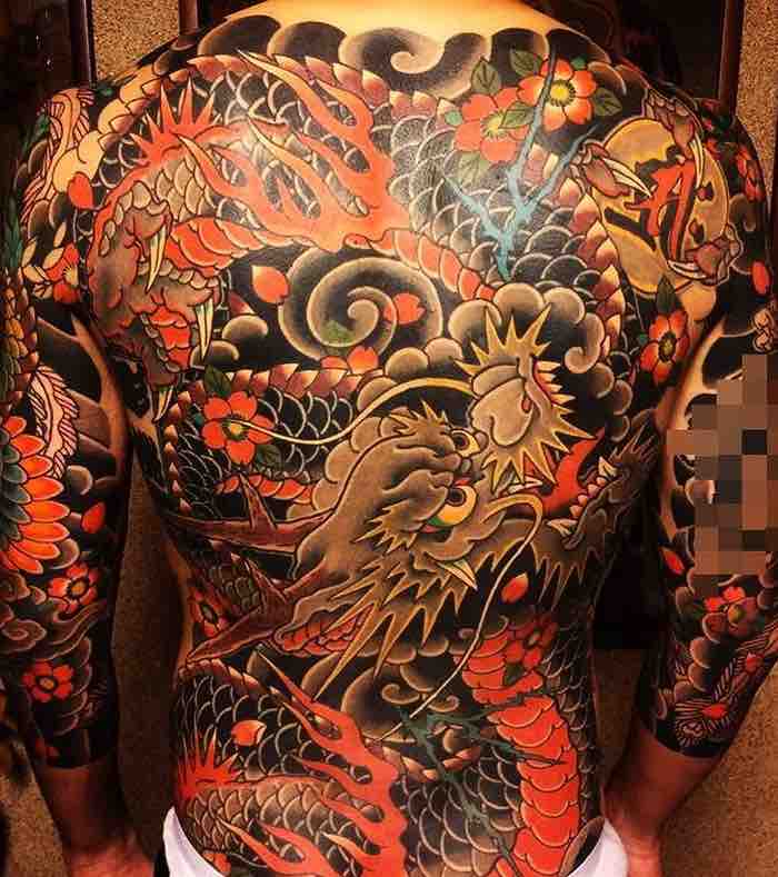 Dragon Back Tattoo by Horimomo