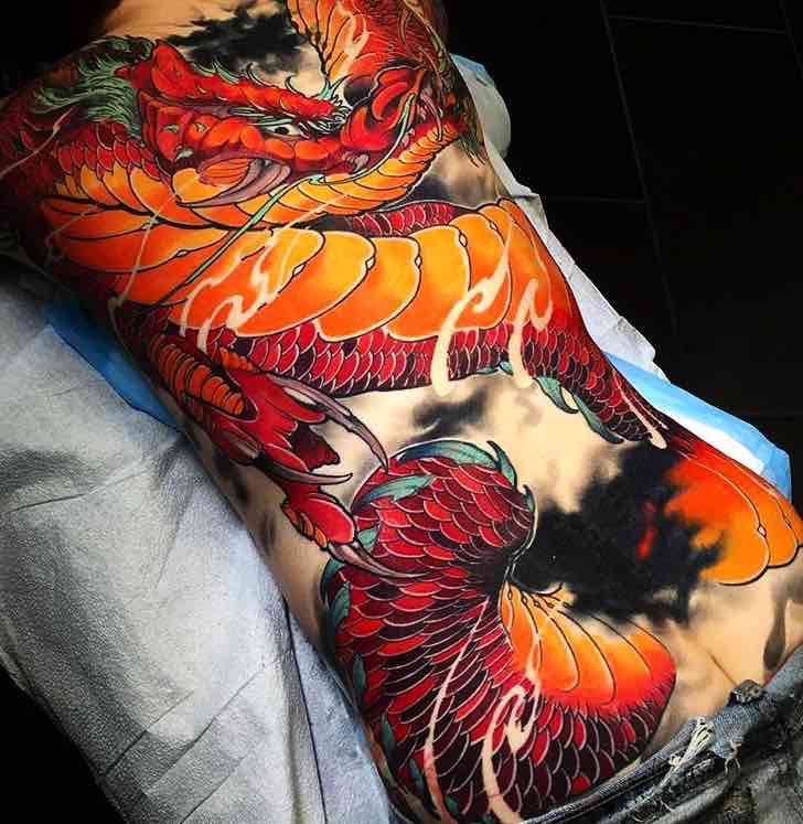 Dragon Back Tattoo by Jay Marceau