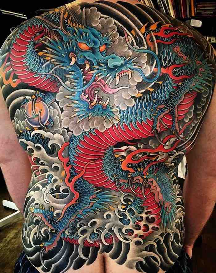 Dragon Back Tattoo by Matt Beckerich
