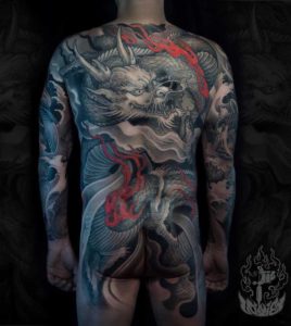 Dragon Back Tattoo by Olli Lonien