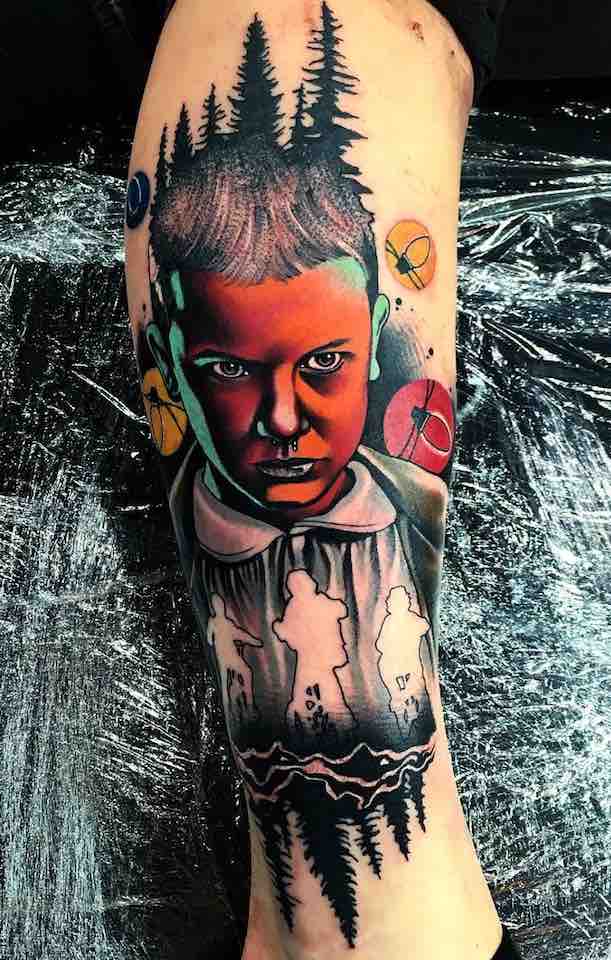 Eleven Stranger Things Tattoo by Little Andy