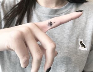 Eye Finger Tattoo by JOJO