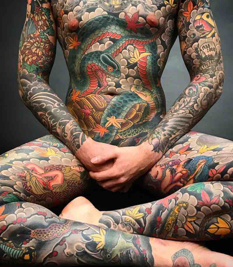 Full Body Suit Japanese Tattoo by Holy Fox