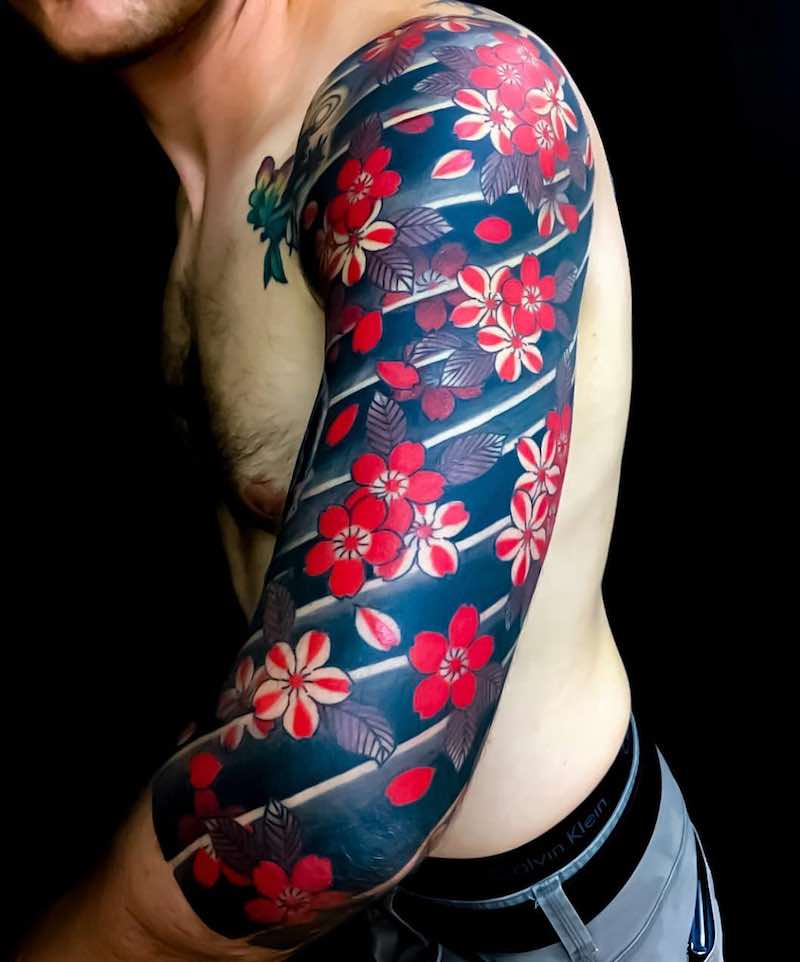 Half Sleeve Japanese Tattoo by Horitsubaki