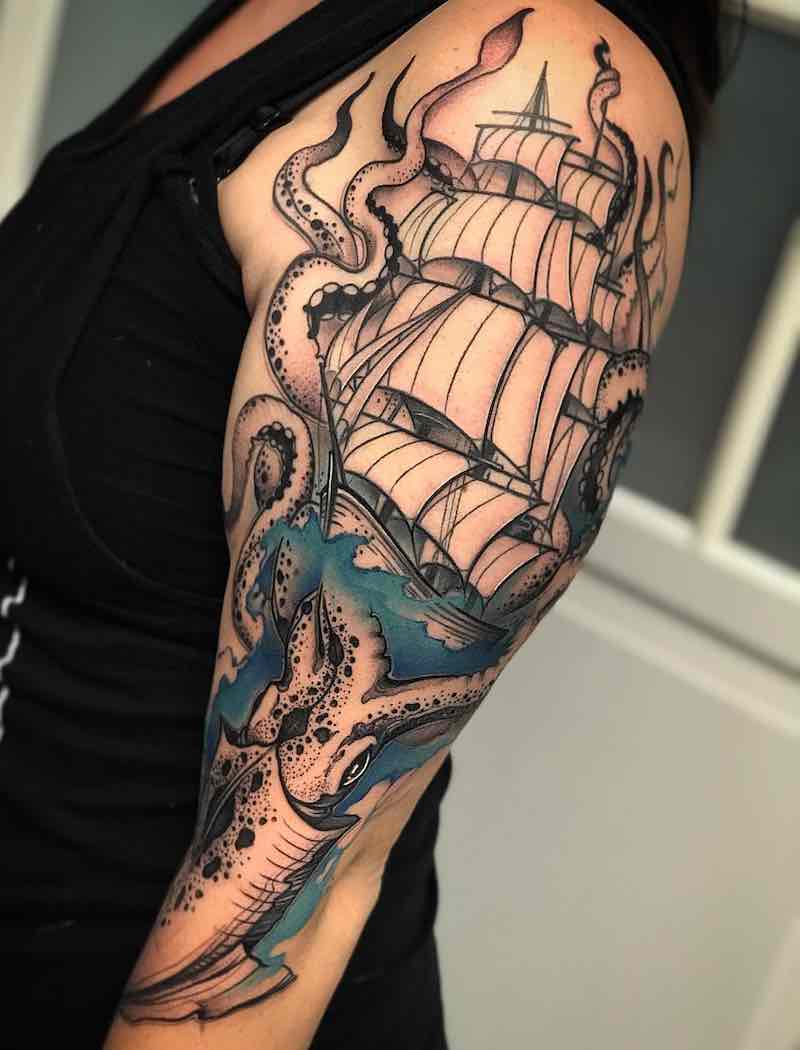 Half Sleeve Tattoo by David Mushaney