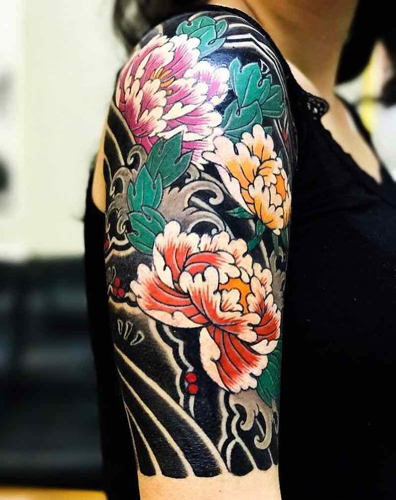 Half Sleeve Tattoo by Horimitsu