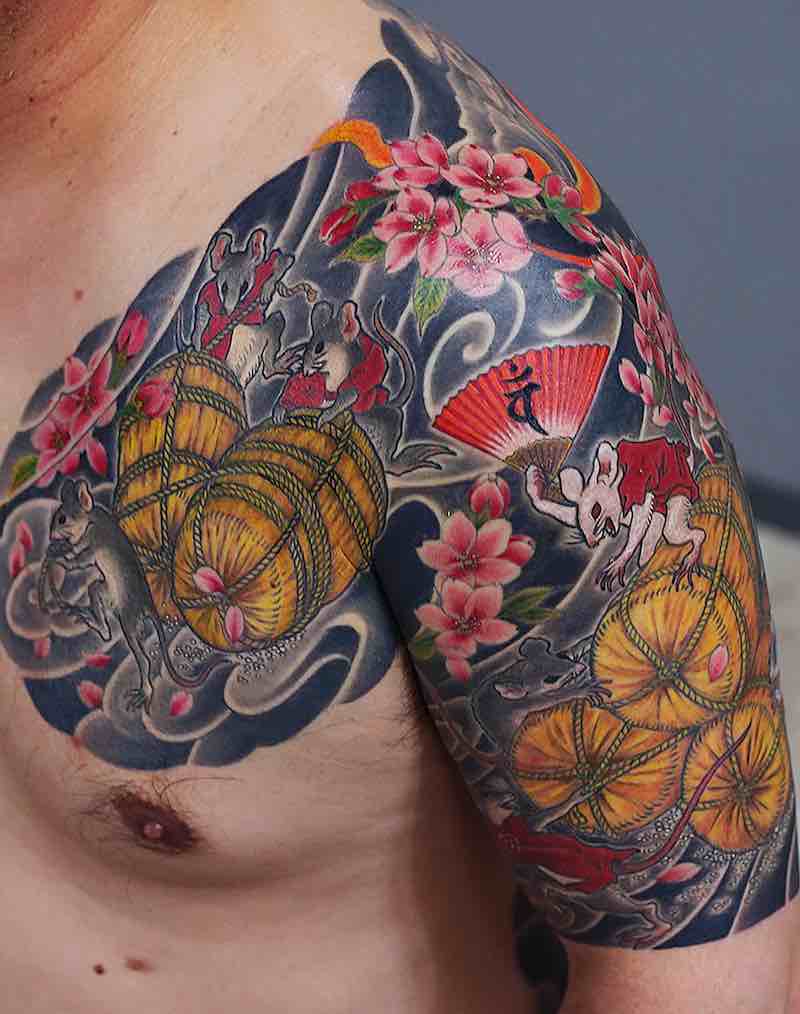 Half Sleeve Tattoo by Kenji Shigehara