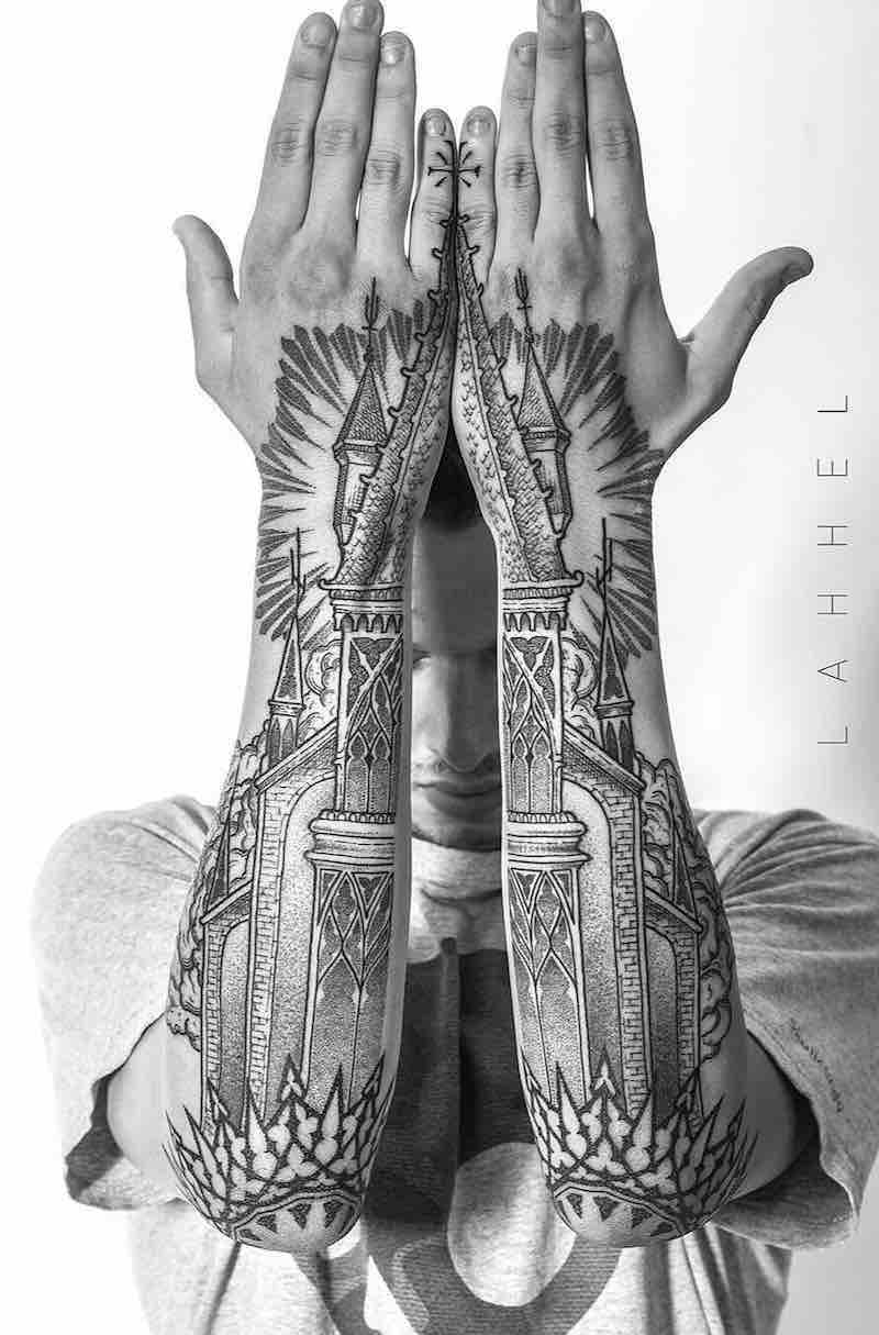Half Sleeve Tattoo by Lahhel