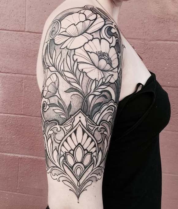 Half Sleeve Tattoo by Laura Jade