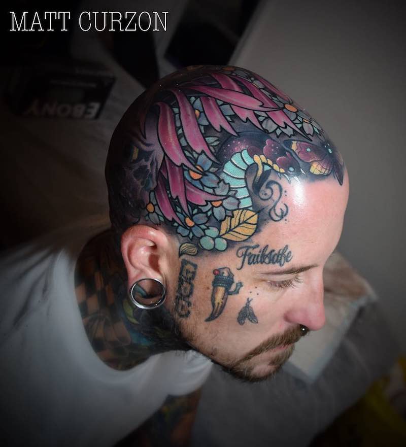 Head Tattoo by Matt Curzon
