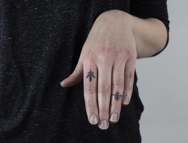 Index and Ring Finger Tattoo by Lara Maju