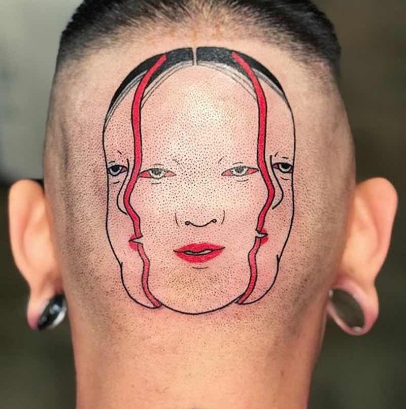 Japanese Head Tattoo by Suzani