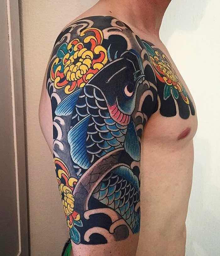 Koi Half Sleeve Tattoo by Mauro