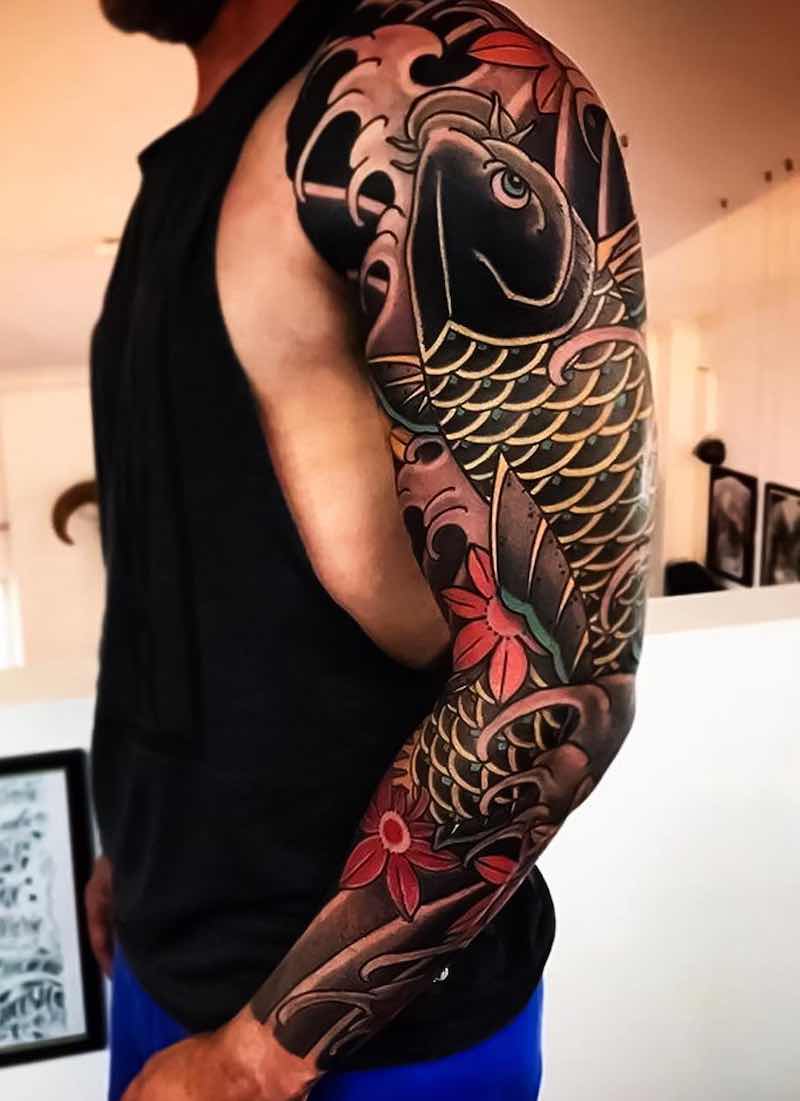 Koi Japanese Tattoo by Ning Chula