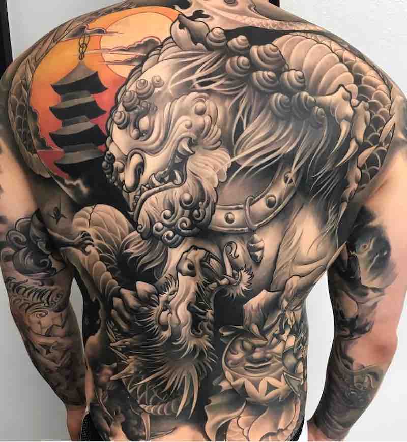 Mens Back Tattoos by Christopher Henriksen