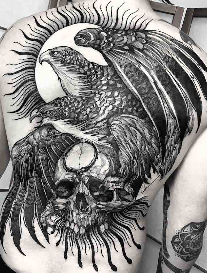 Mens Back Tattoos by Fredao Oliveira