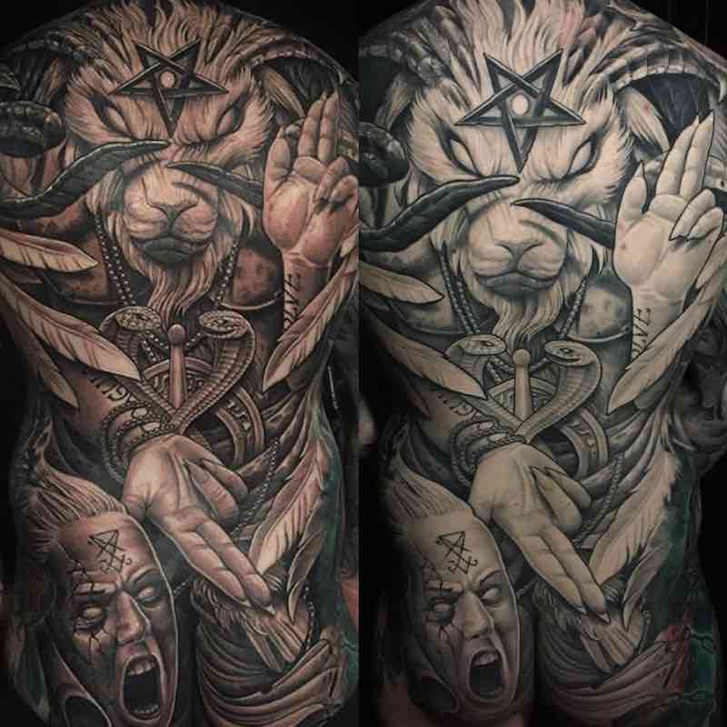 Mens Back Tattoos by Julian Siebert