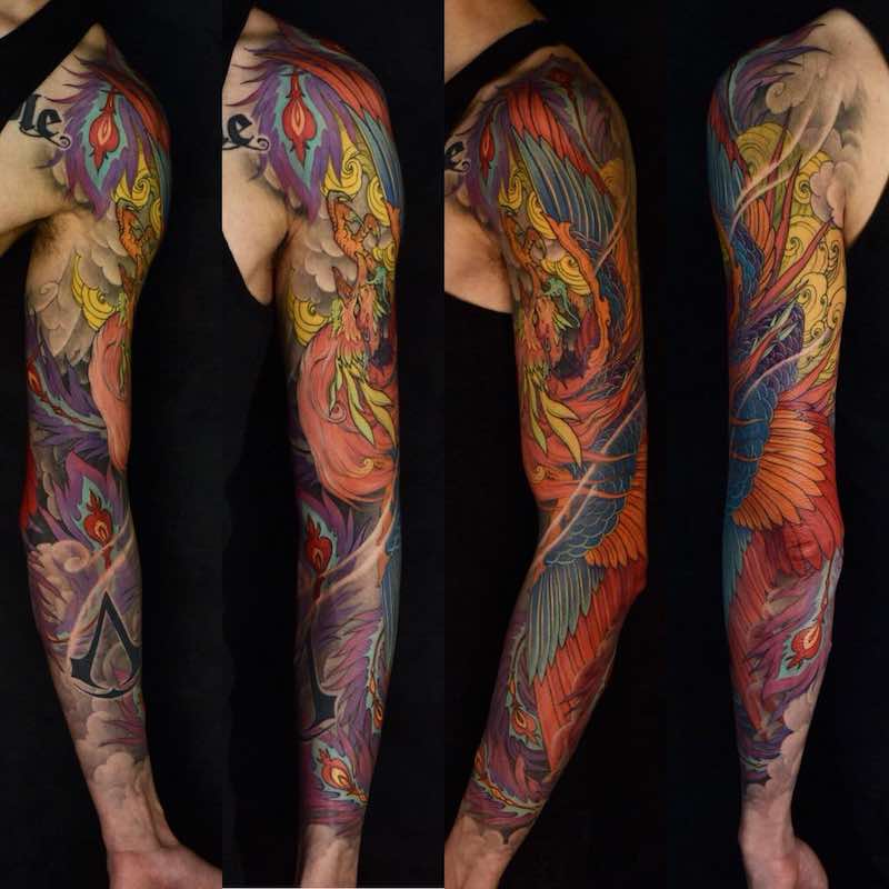 Phoenix Tattoo Sleeve by Tristen Zhang