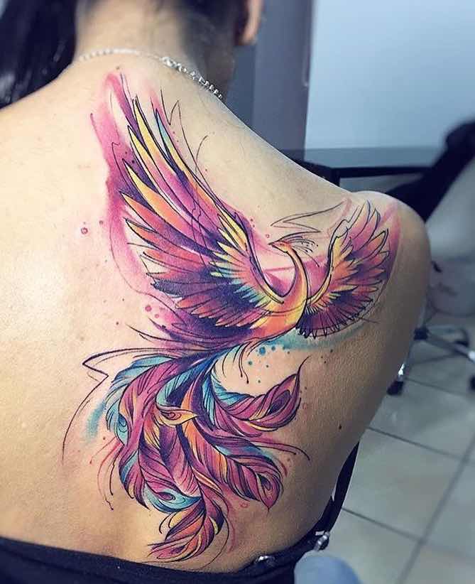 Phoenix Tattoo by Adrian Bascur