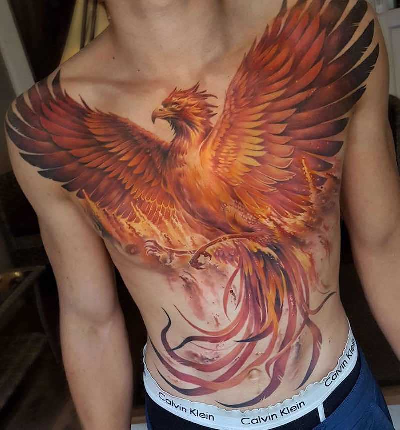 Phoenix Tattoo by Sandra Daukshta